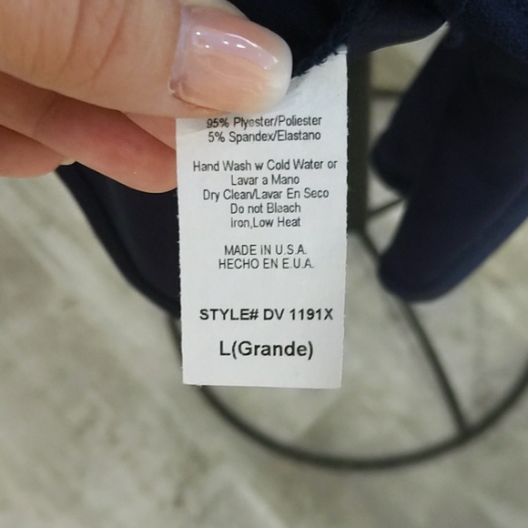 Navy Trumpet Shift Dress - Picture 4 of 4